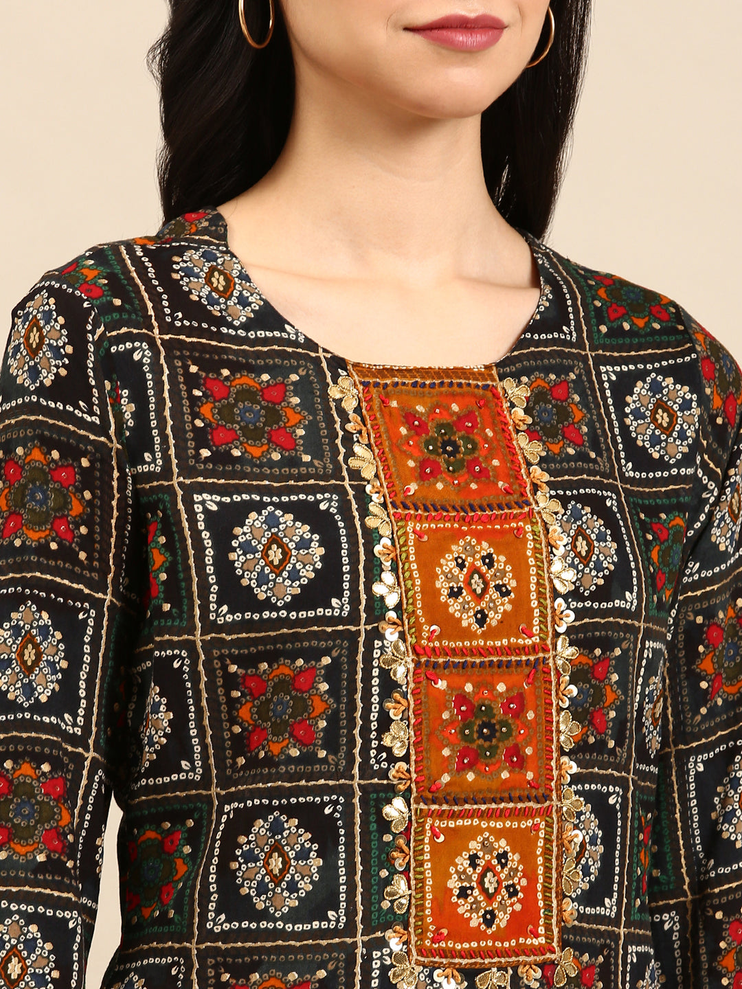 Women's Multicolour Printed Kurta Set