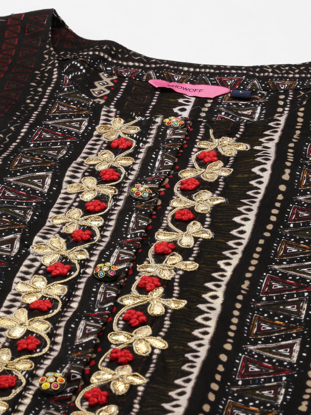 Women's Black Printed Kurta Set