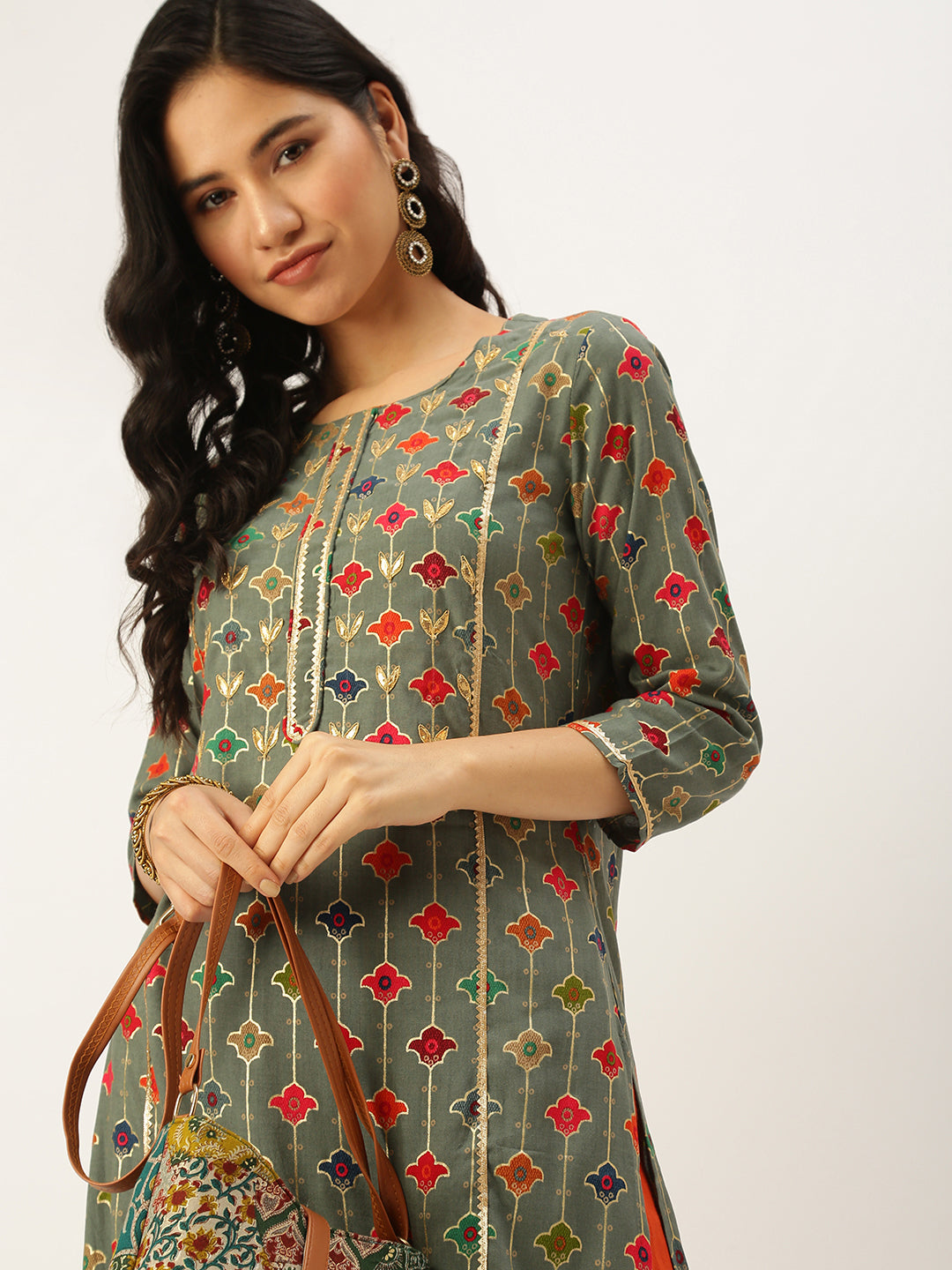 Women's Green Printed Kurta Sets