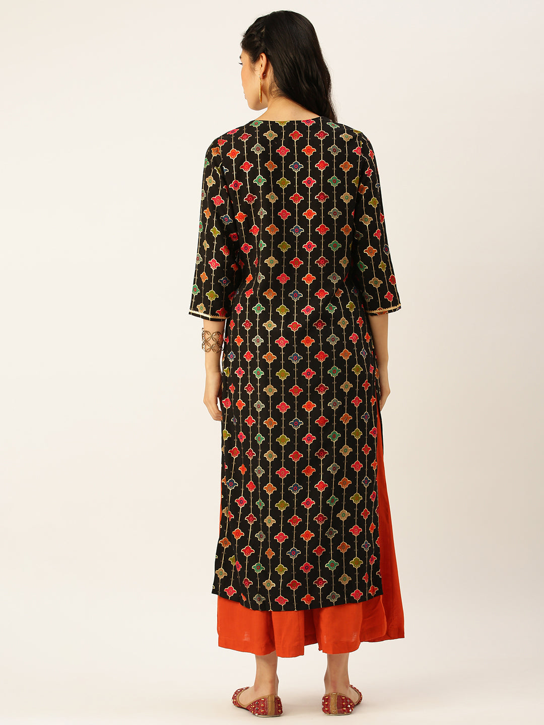 Women's Black Printed Kurta Sets