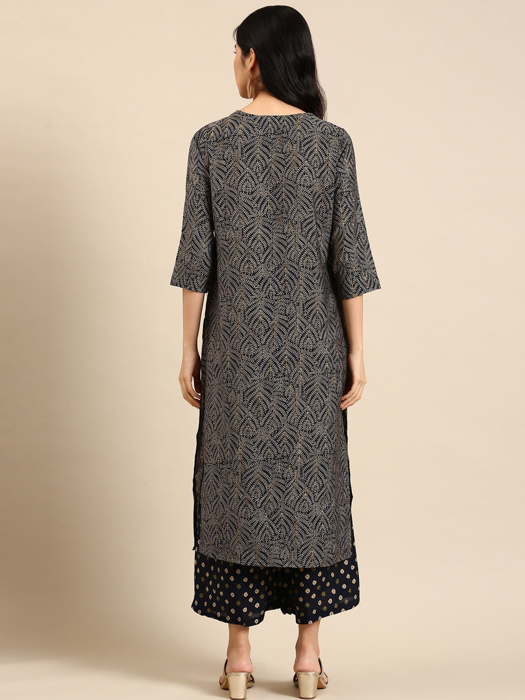 Women's Blue Printed Kurta Set