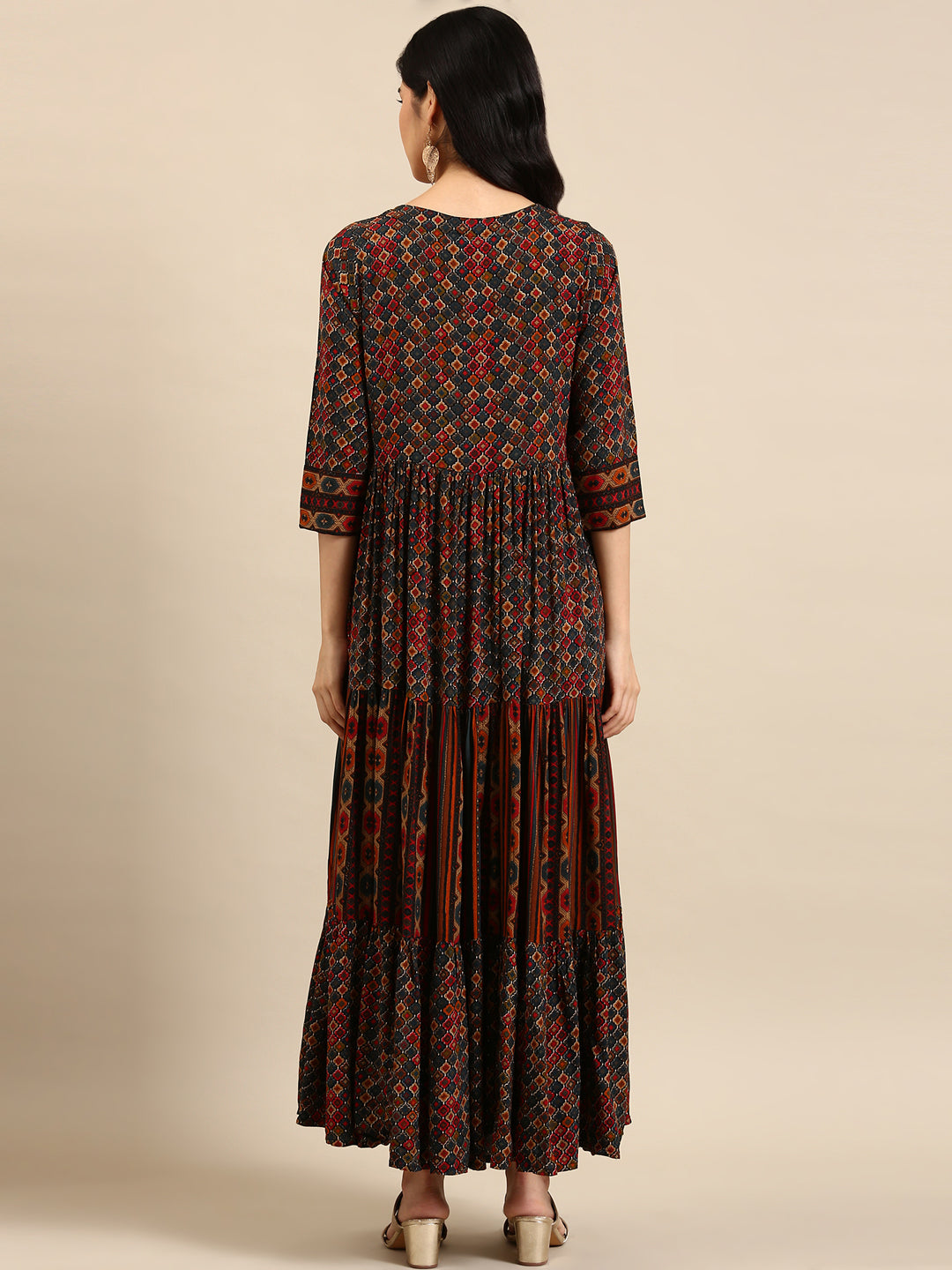 Women's Multicolour Printed Anarkali Kurta