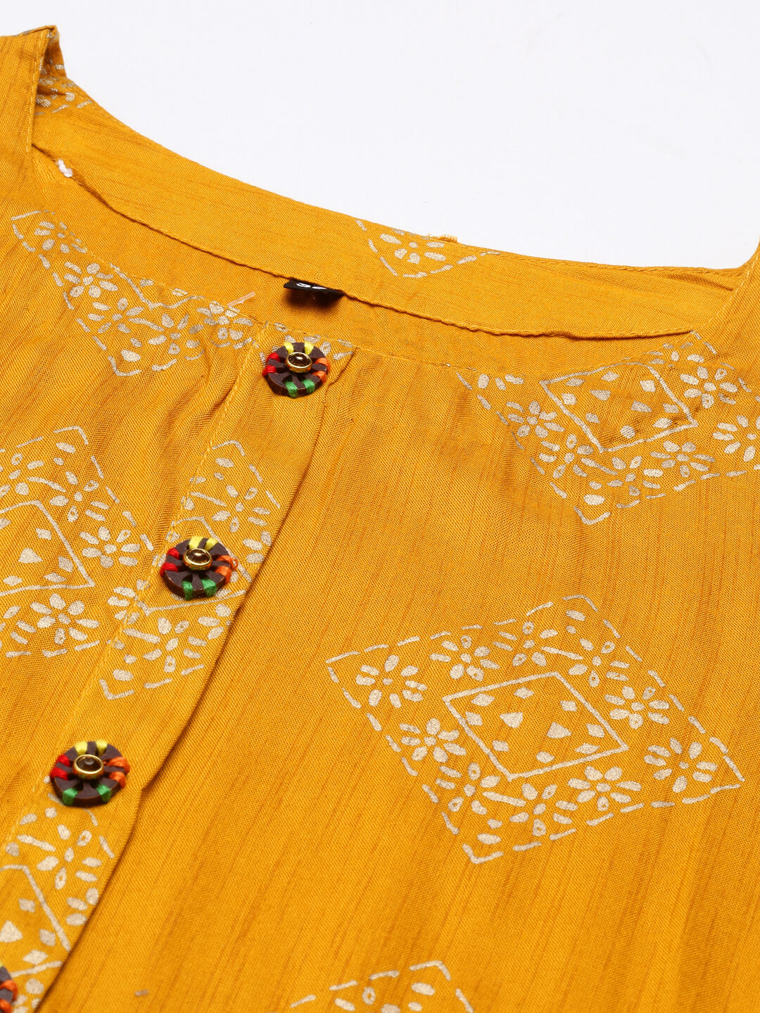 Women's Yellow Printed Straight Kurta