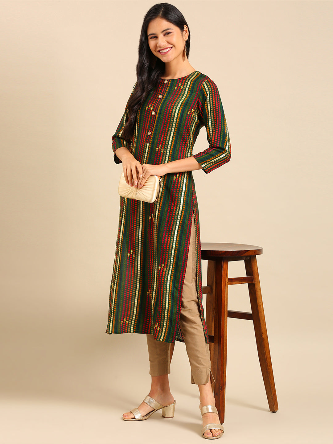 Women's Multi Printed Straight Kurta