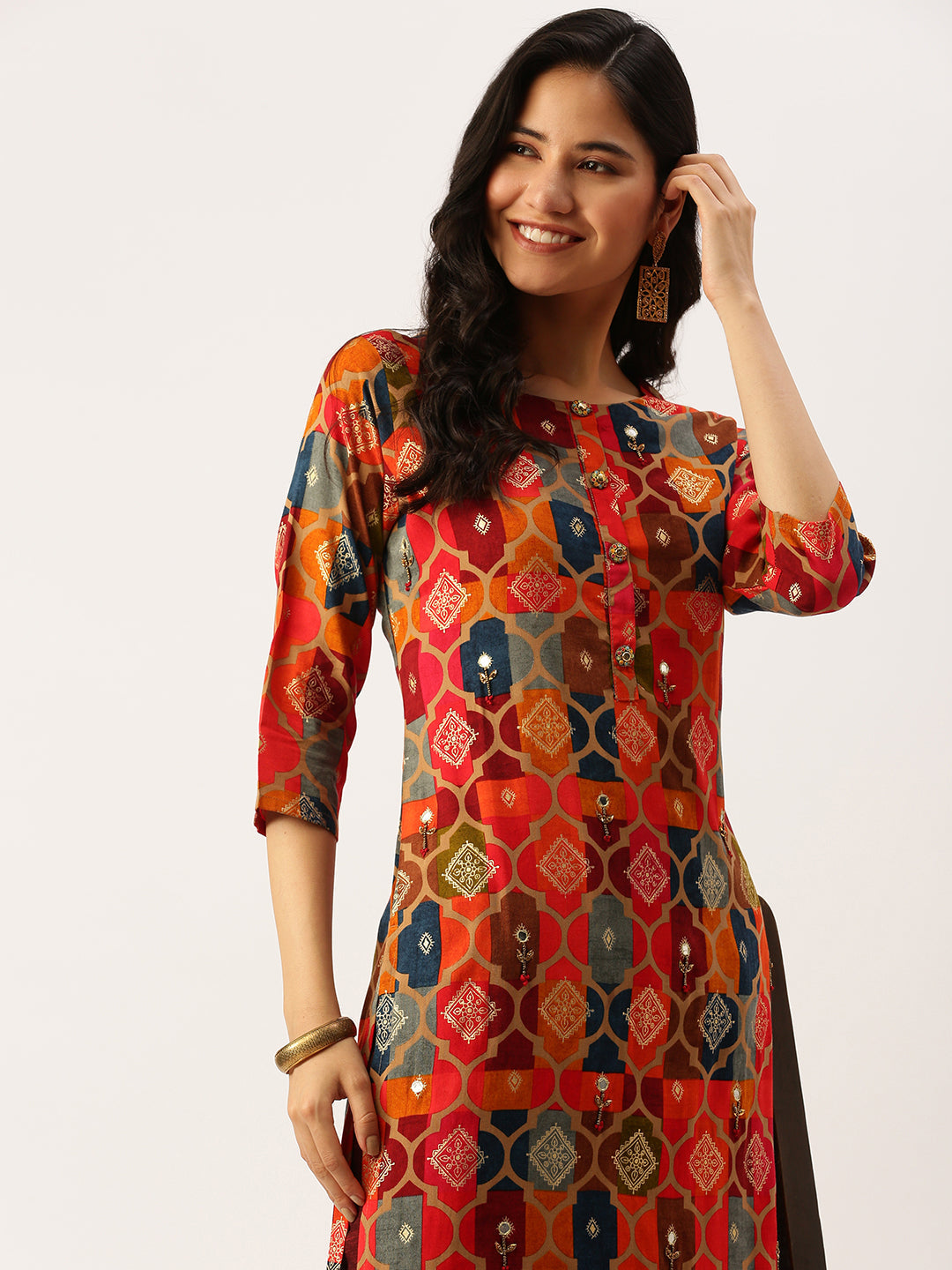 Women's Multi Printed Straight Kurtas