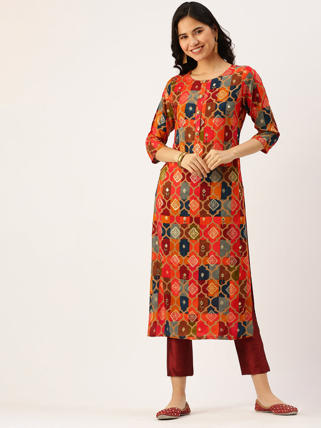 Women's Multi Printed Straight Kurtas