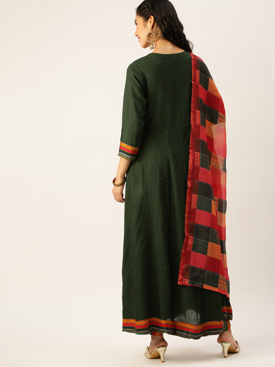 Women's Green Solid Kurta Sets