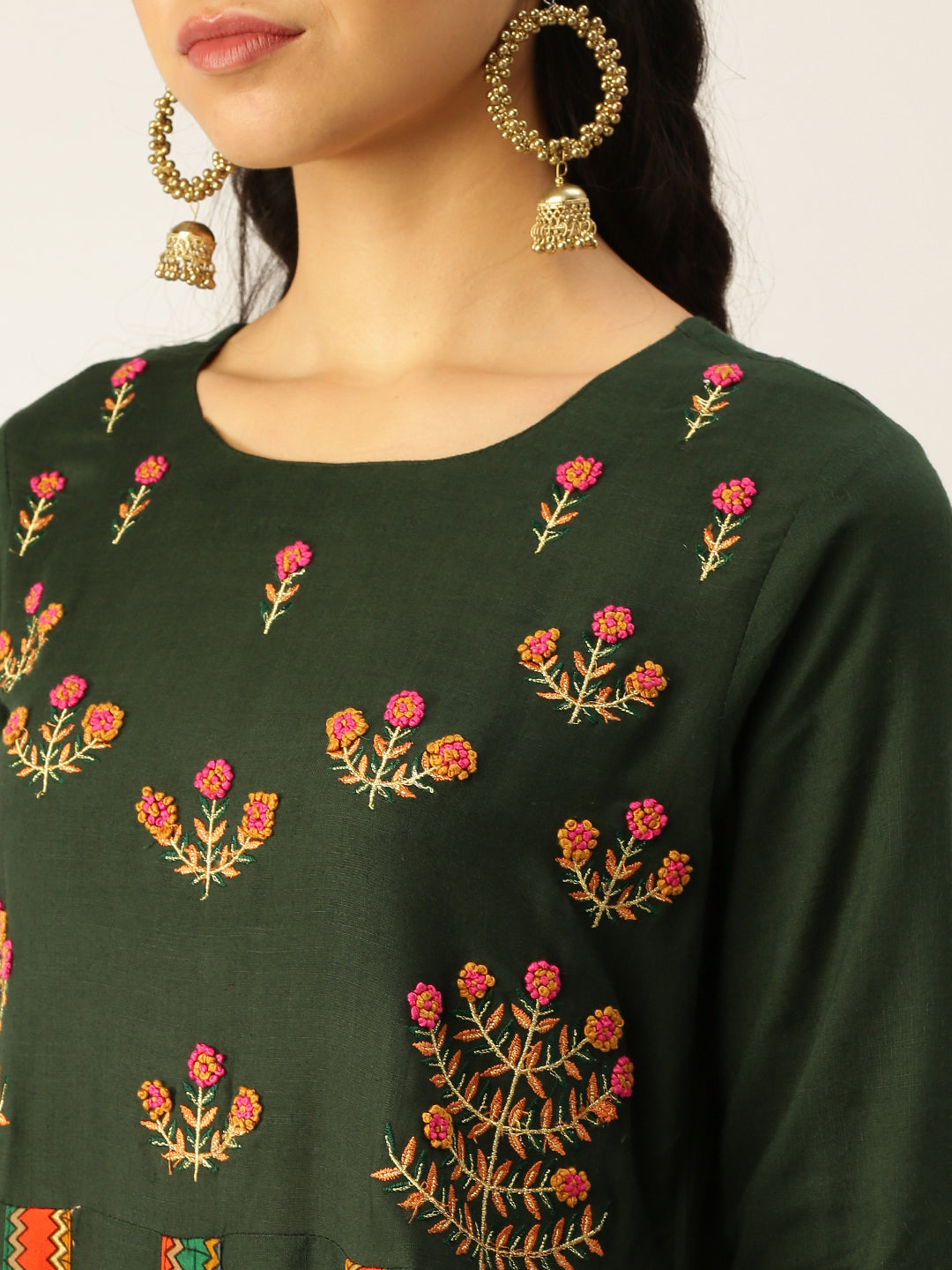 Women's Green Solid Kurta Sets