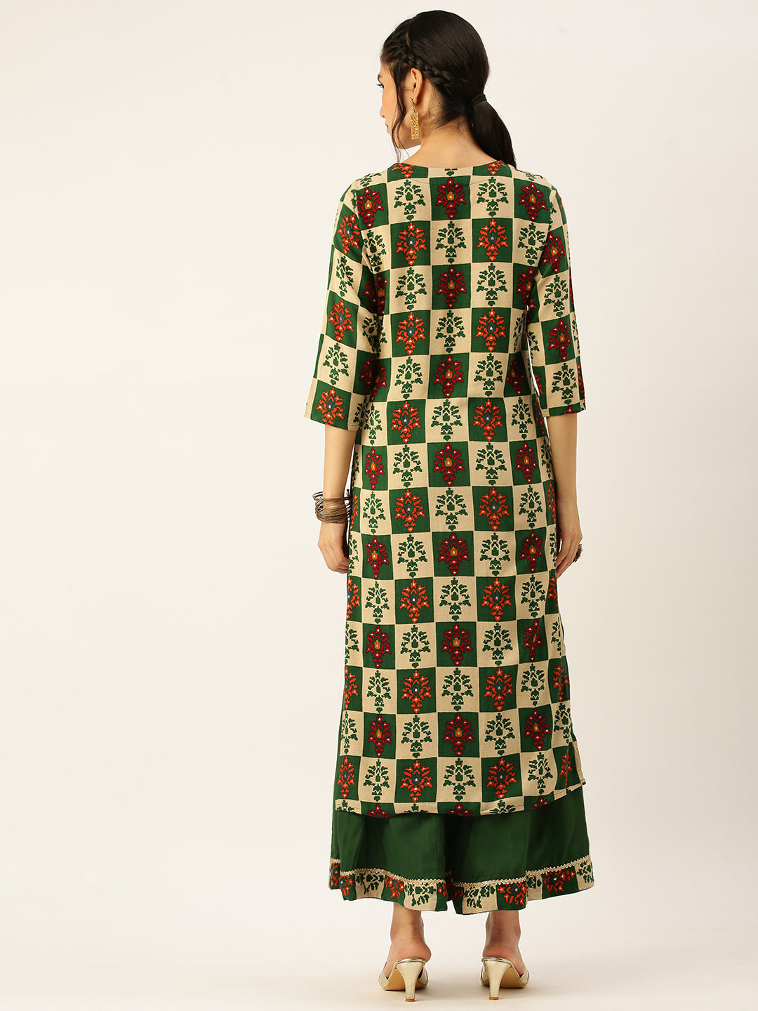 Women's Green Printed Kurta Sets