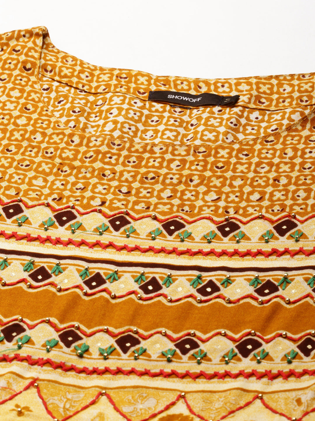 Women's Mustard Printed Anarkali Kurta