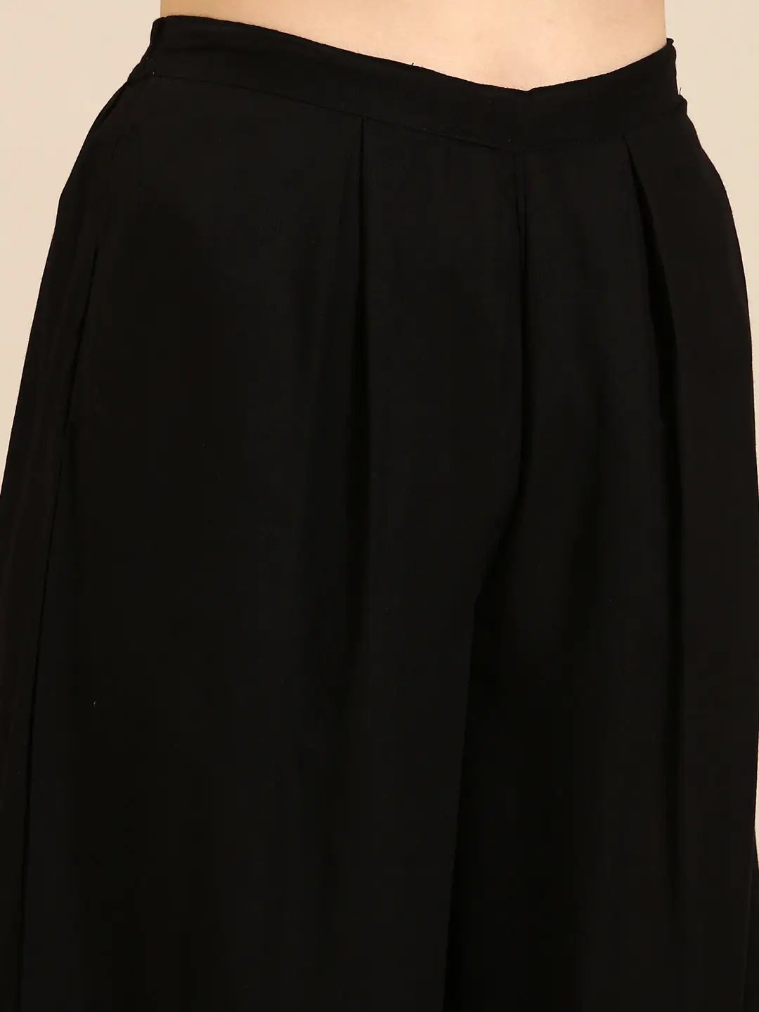 Women's Black Floral Kurta Set