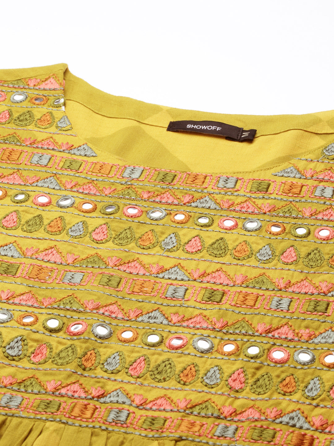 Women's Yellow Printed Anarkali Kurta