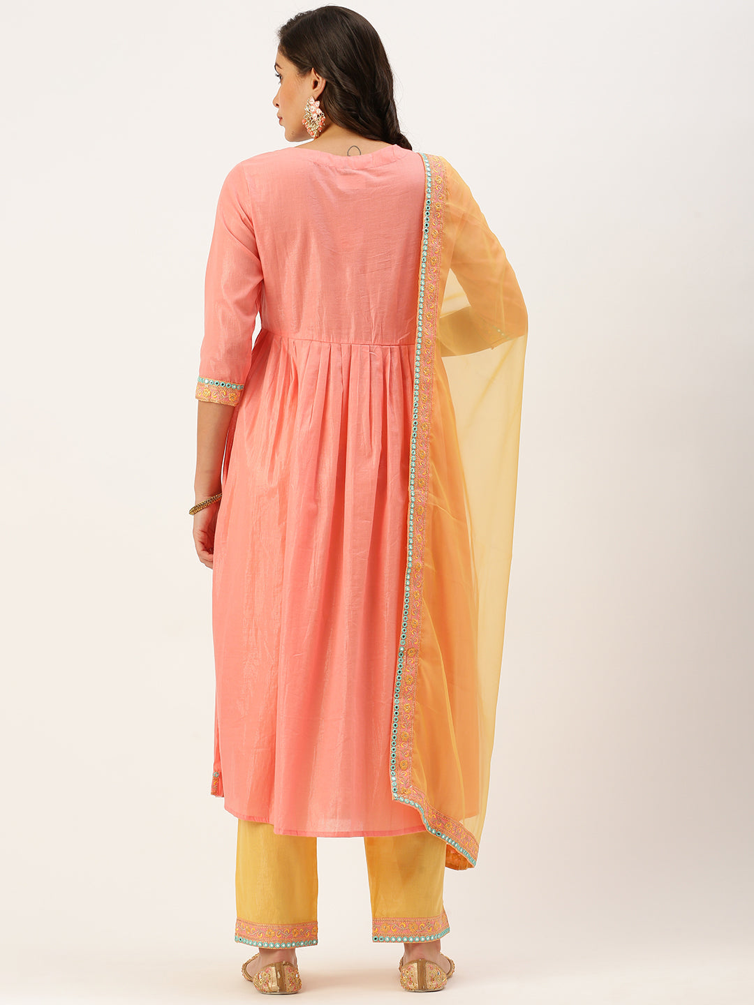 Women's Pink Solid Kurta Sets