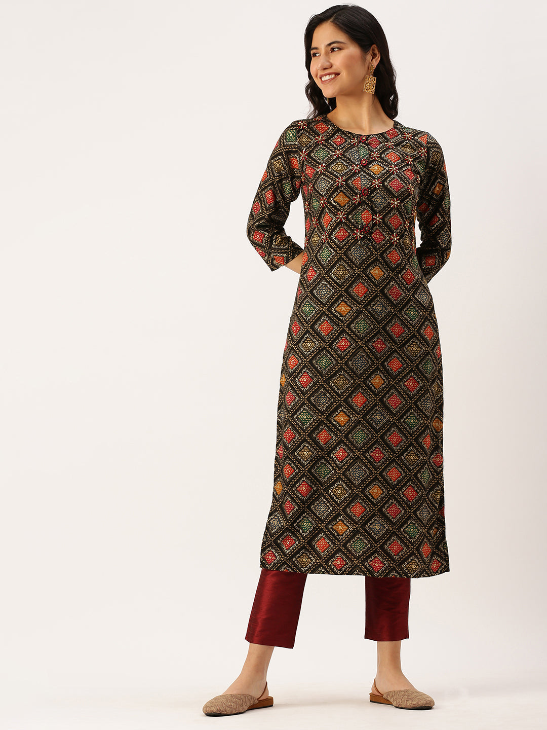 Women's Multi Printed Straight Kurtas