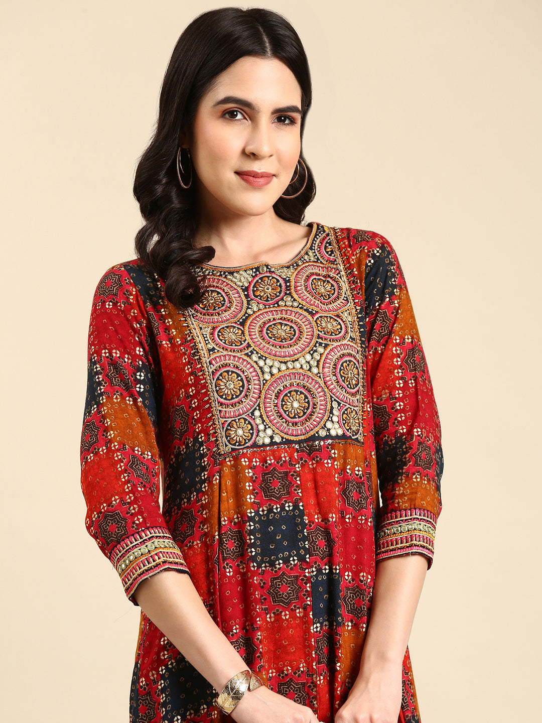 Women's Multi Printed Anarkali Kurta