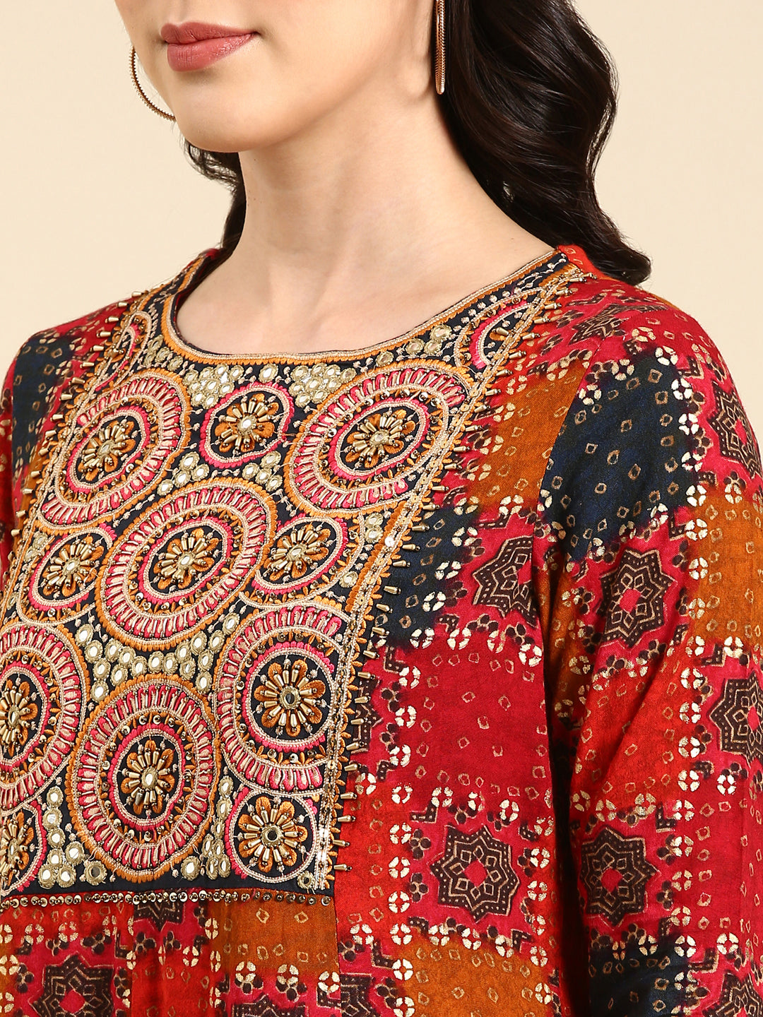 Women's Multi Printed Anarkali Kurta