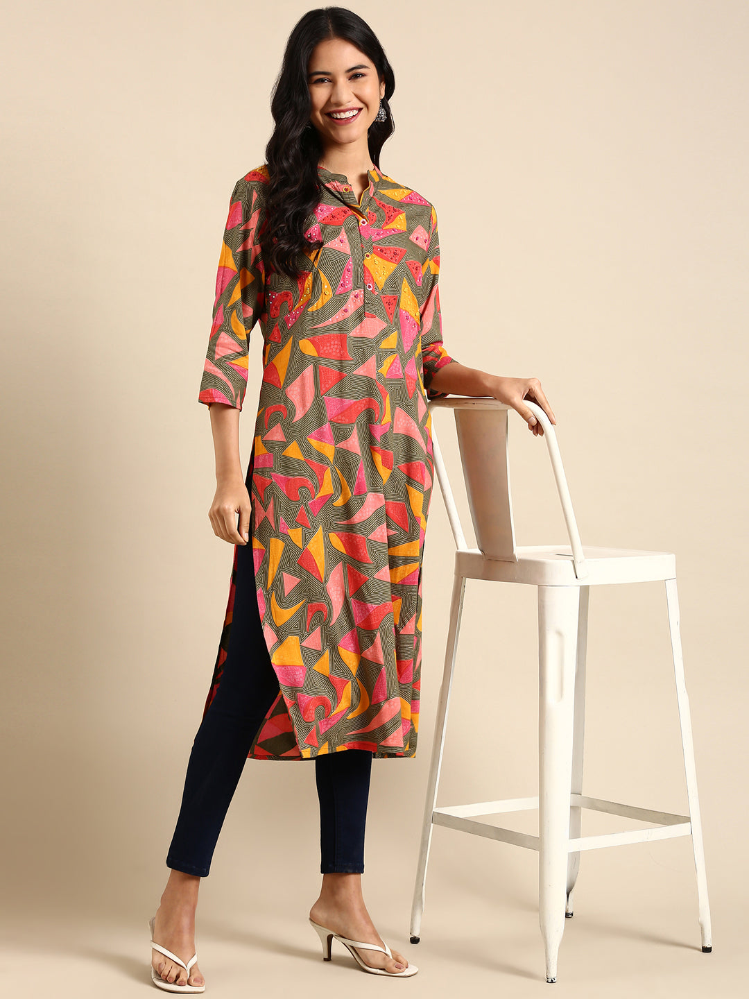 Women's Multi Printed Straight Kurta