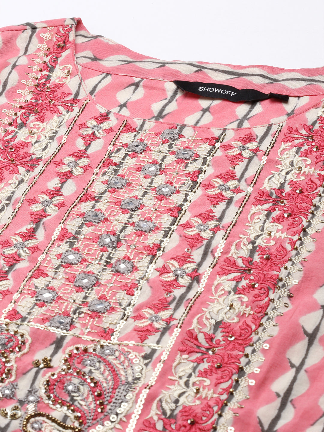 Women's Pink Printed Kurta Set