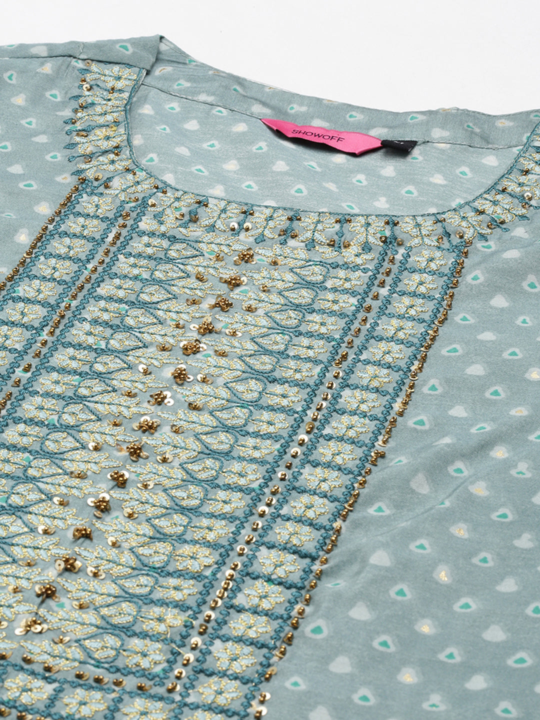 Women's Teal Paisley Kurta Set