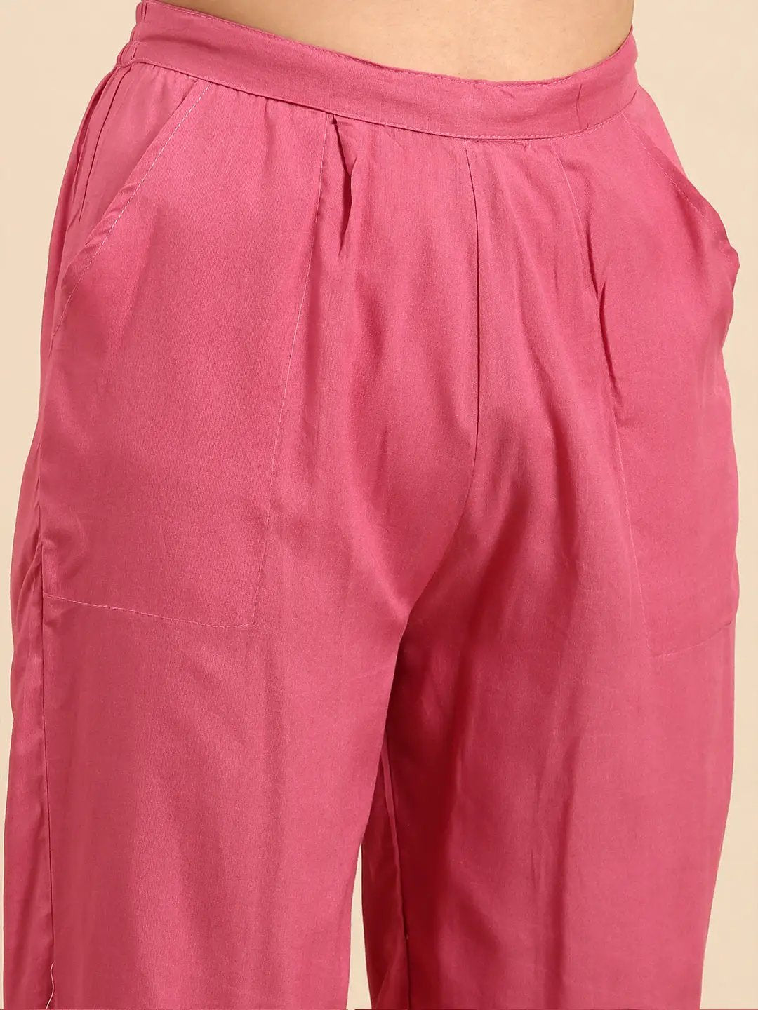 Women's Pink Printed Kurta Set