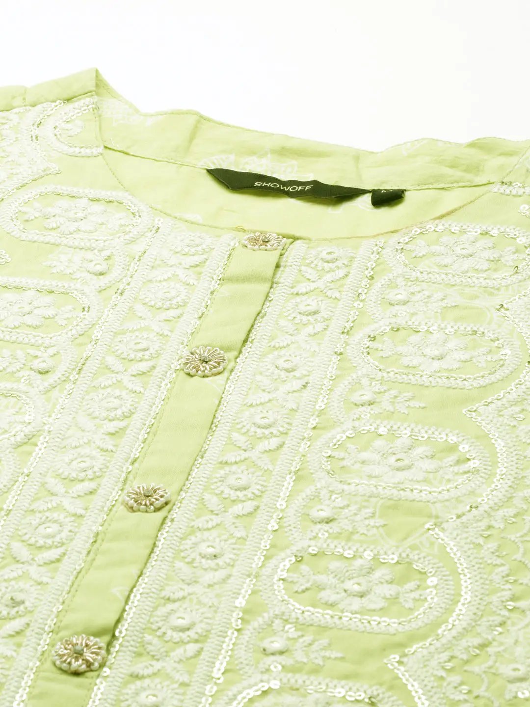 Women's Green Printed Kurta Set