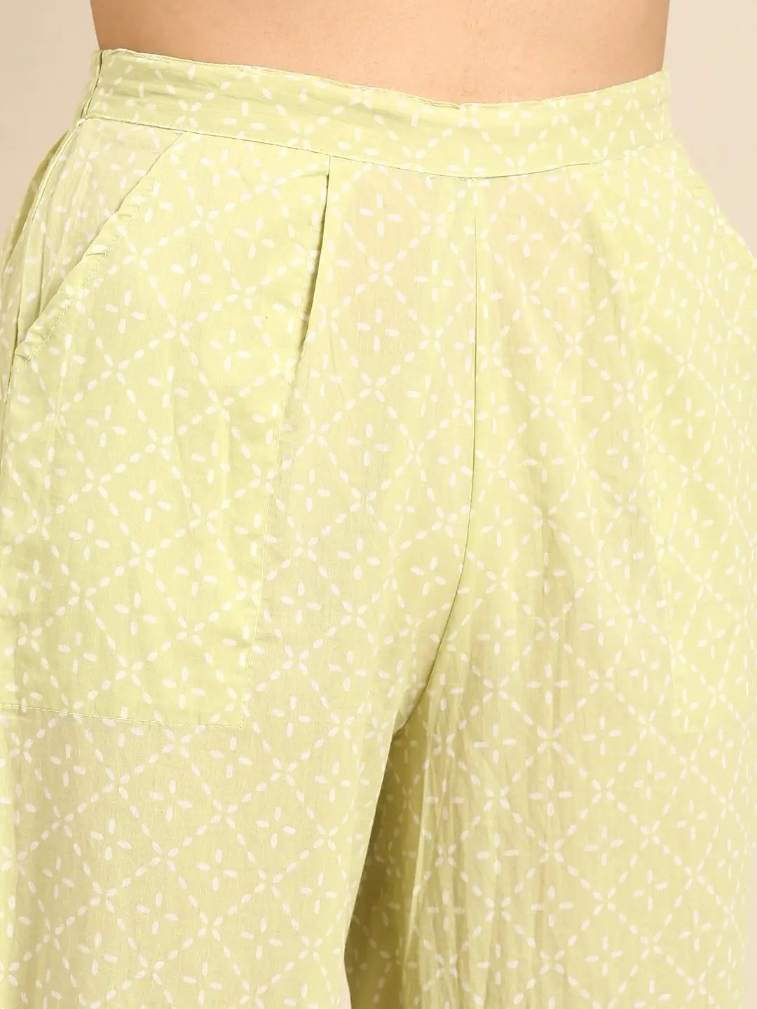 Women's Green Printed Kurta Set