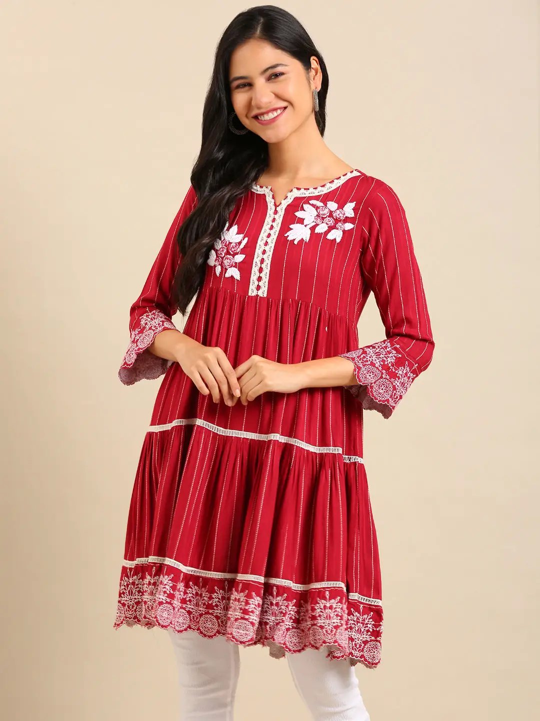 Women's Purple Solid Anarkali Kurta