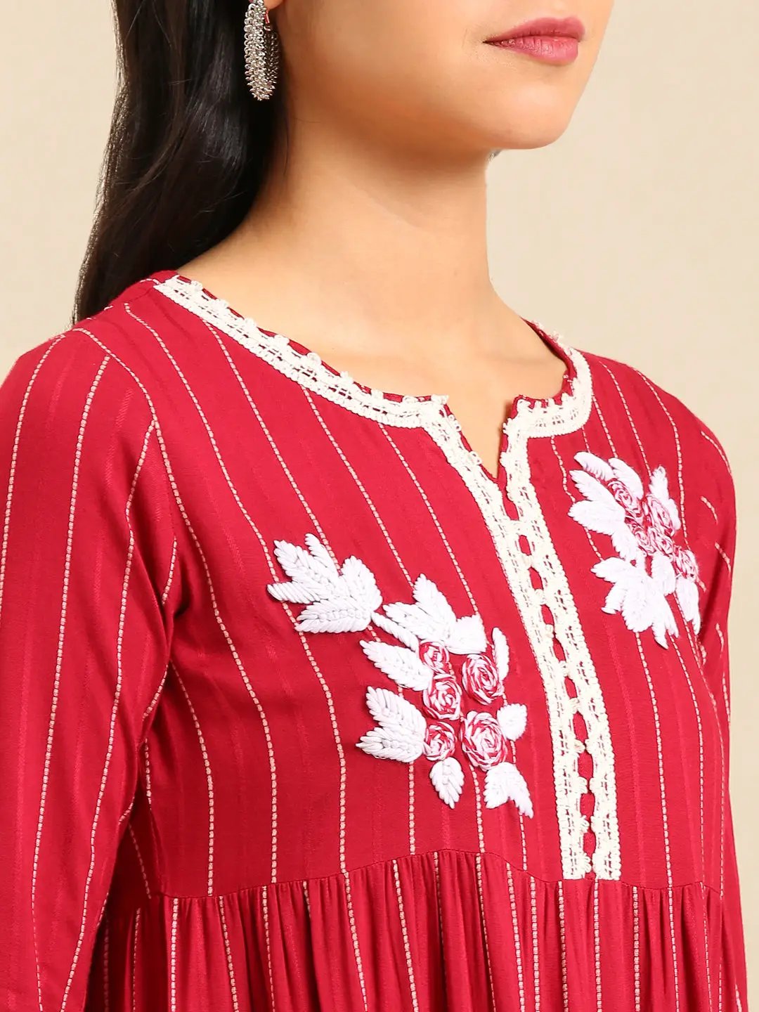 Women's Purple Solid Anarkali Kurta