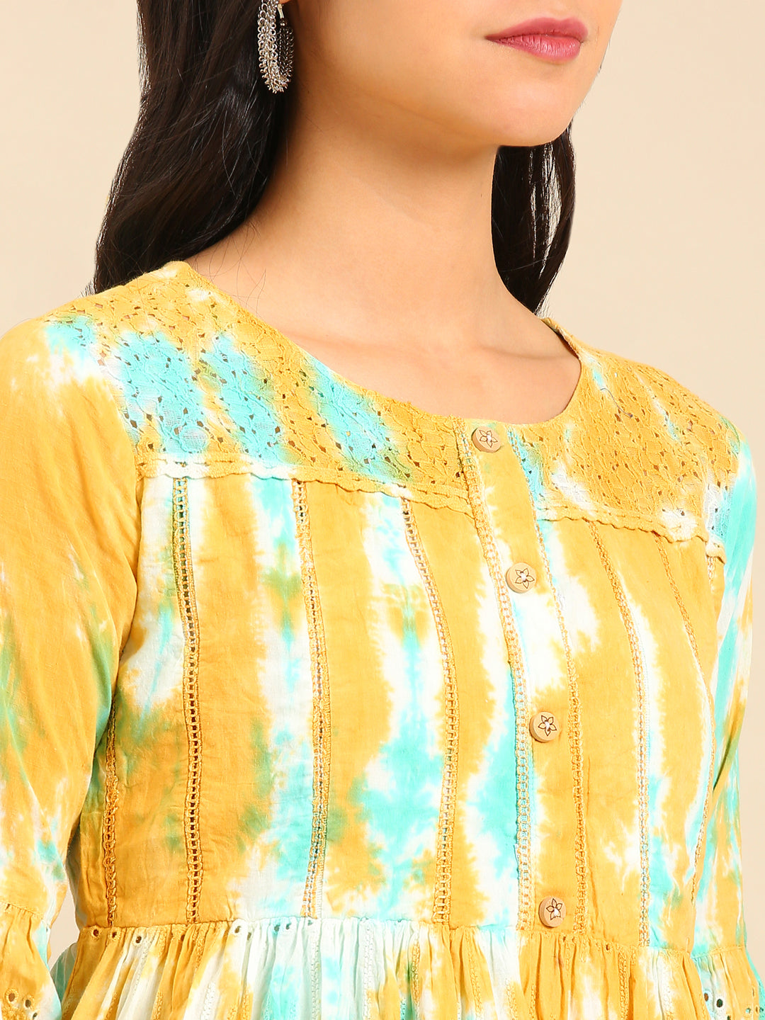 Women's Multicolour Solid Anarkali Kurta