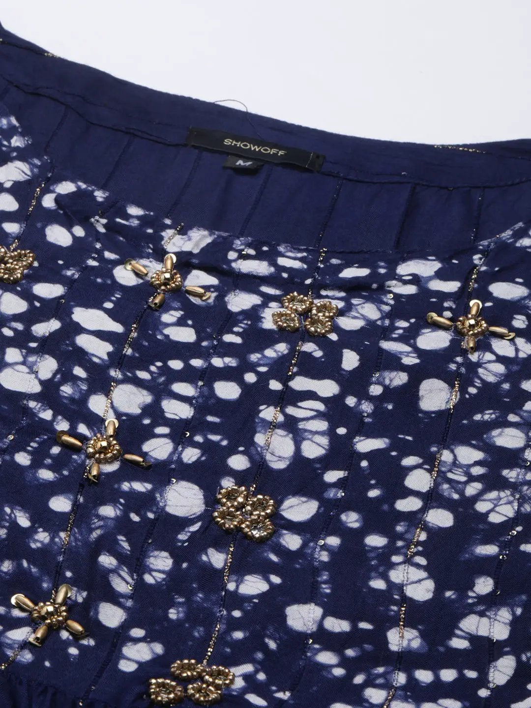 Women's Navy Blue Floral Kurta Set