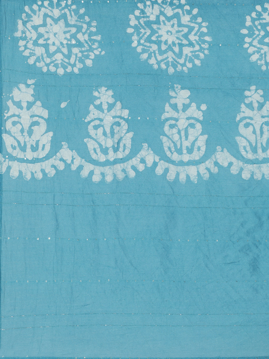 Women's Blue Ethnic Motifs Printed Empire Beads and Stones Kurta Set With Dupatta