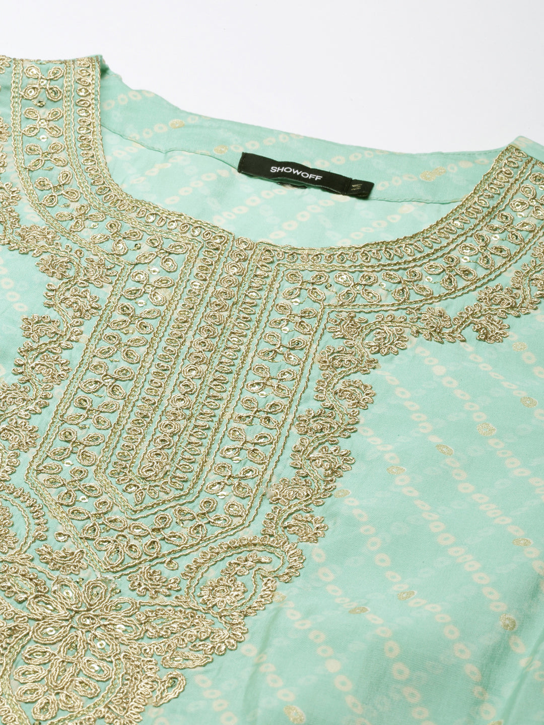 Women Sea Green Printed Kurta Set