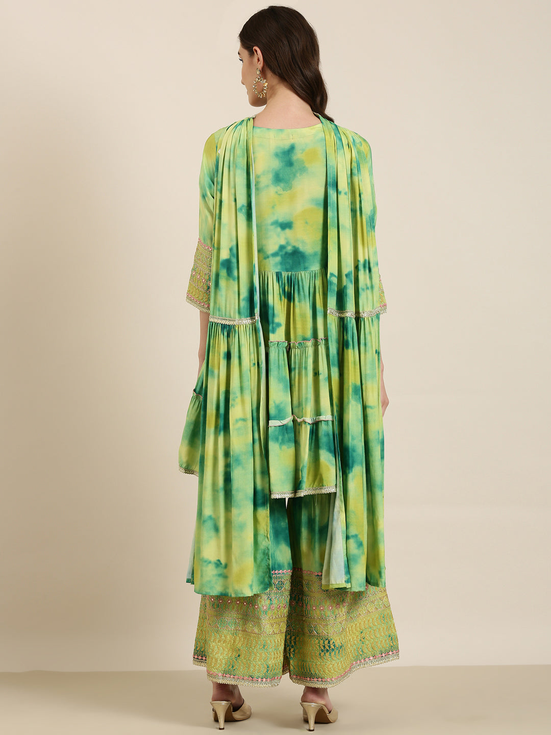 Women Green Solid Kurta Set