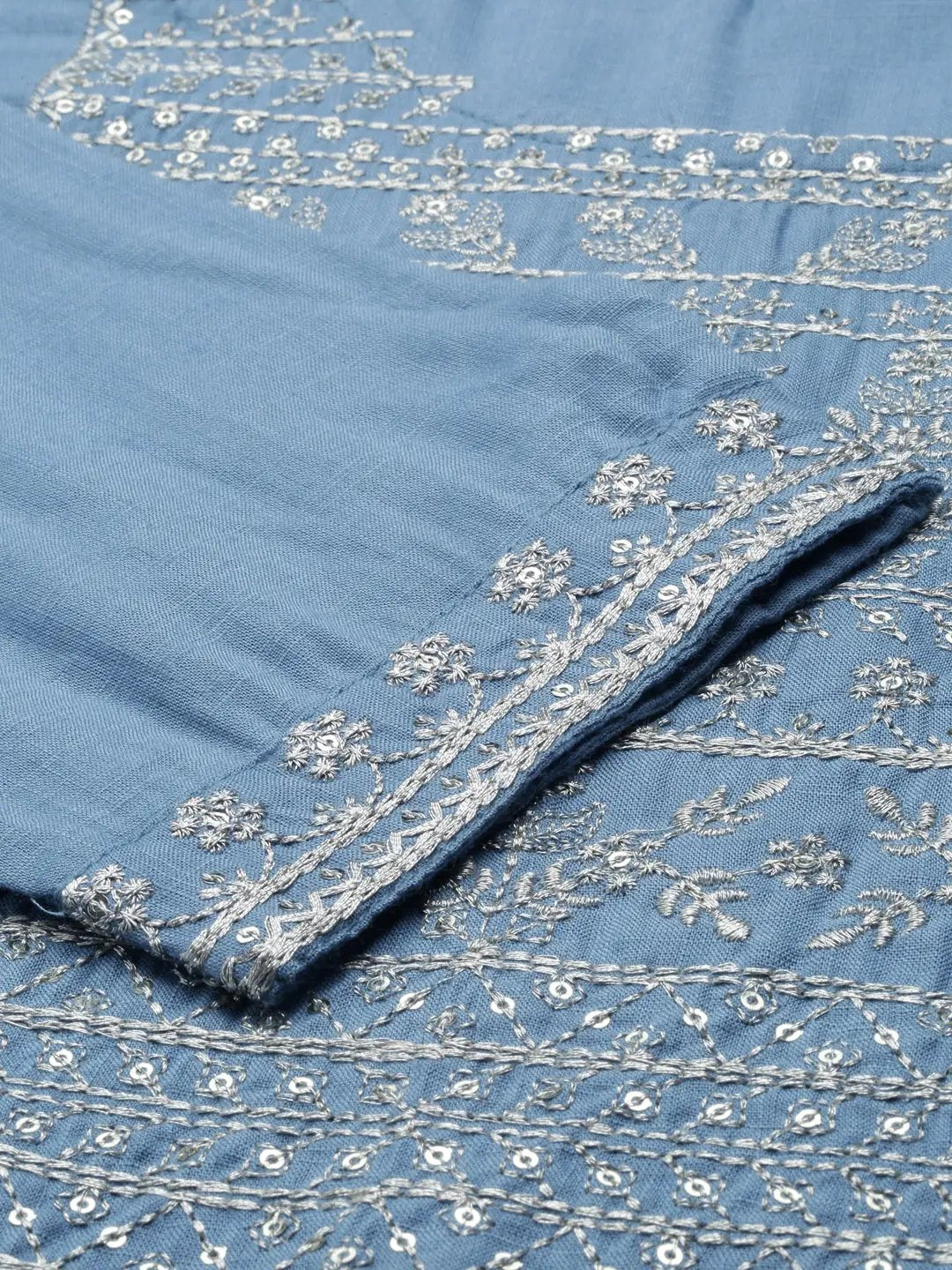 Women's Blue Solid Straight Kurta