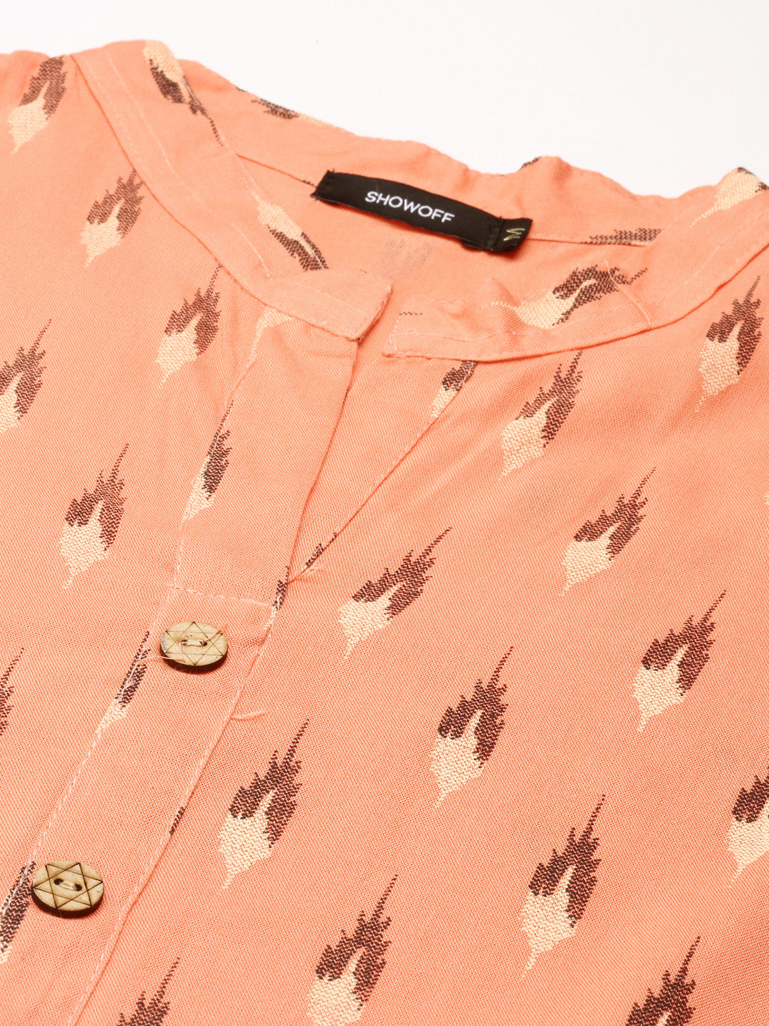 Women's Pink Printed Straight Kurta