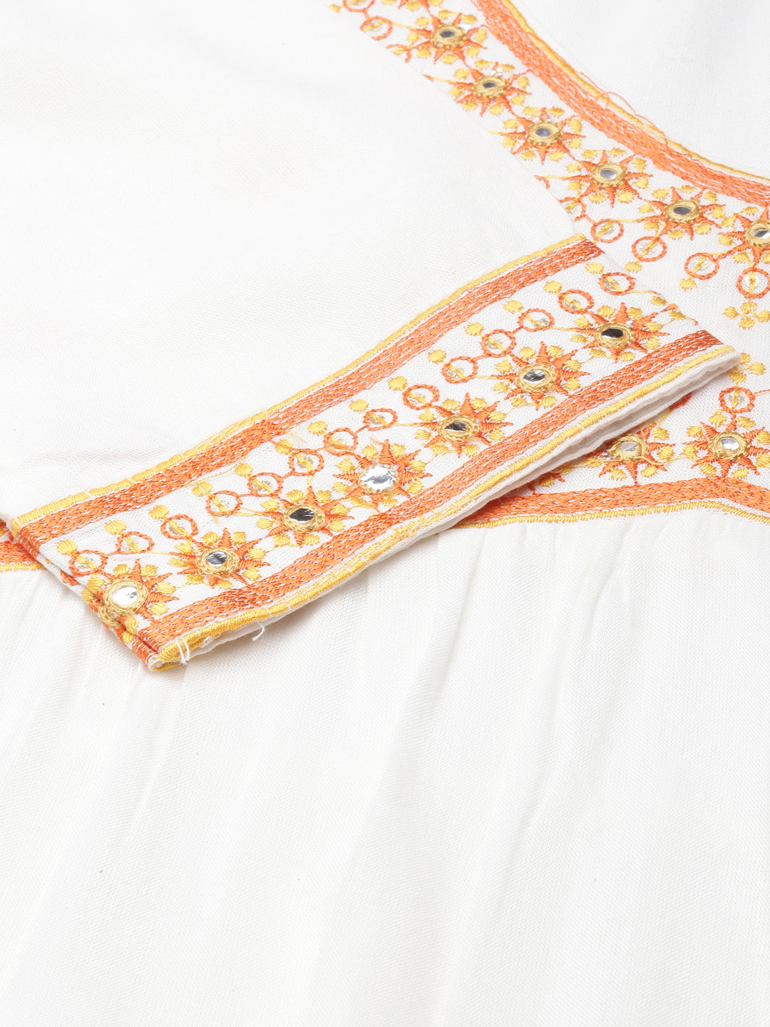 Women Straight Off White Solid Kurta Comes with Dupatta