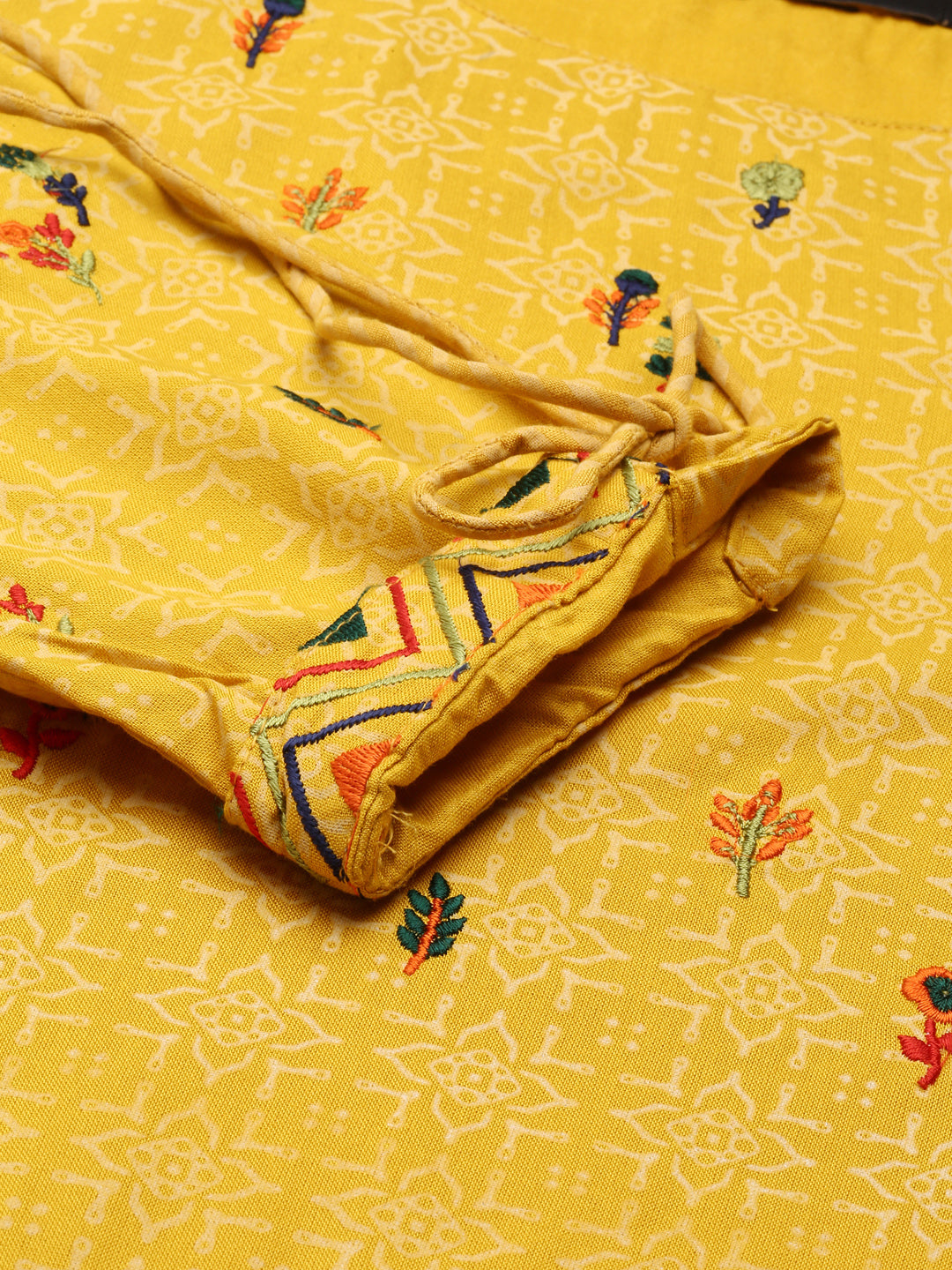 Women's Yellow Printed Straight Kurta