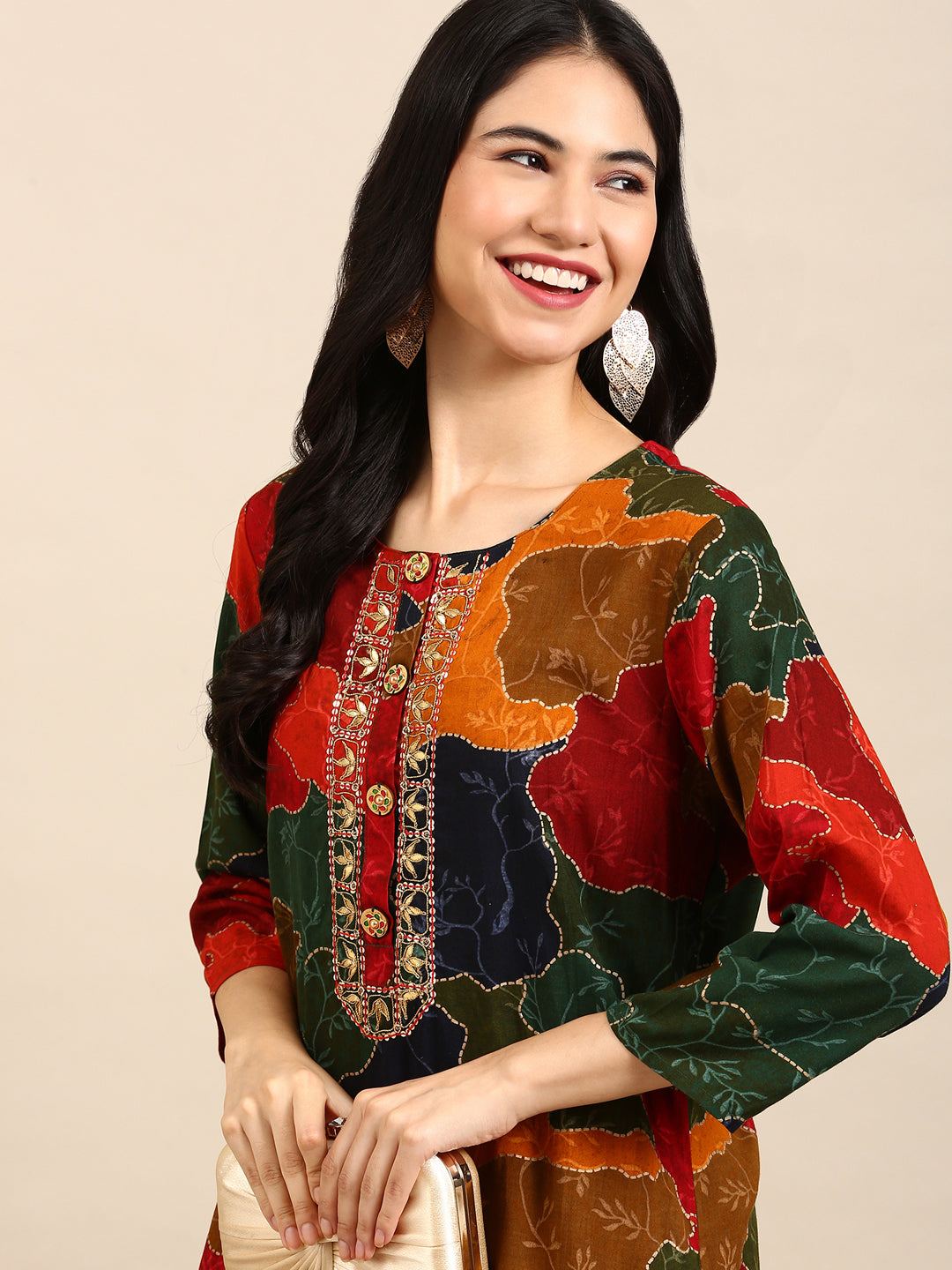 Women's Multicolour Printed Kurta Set