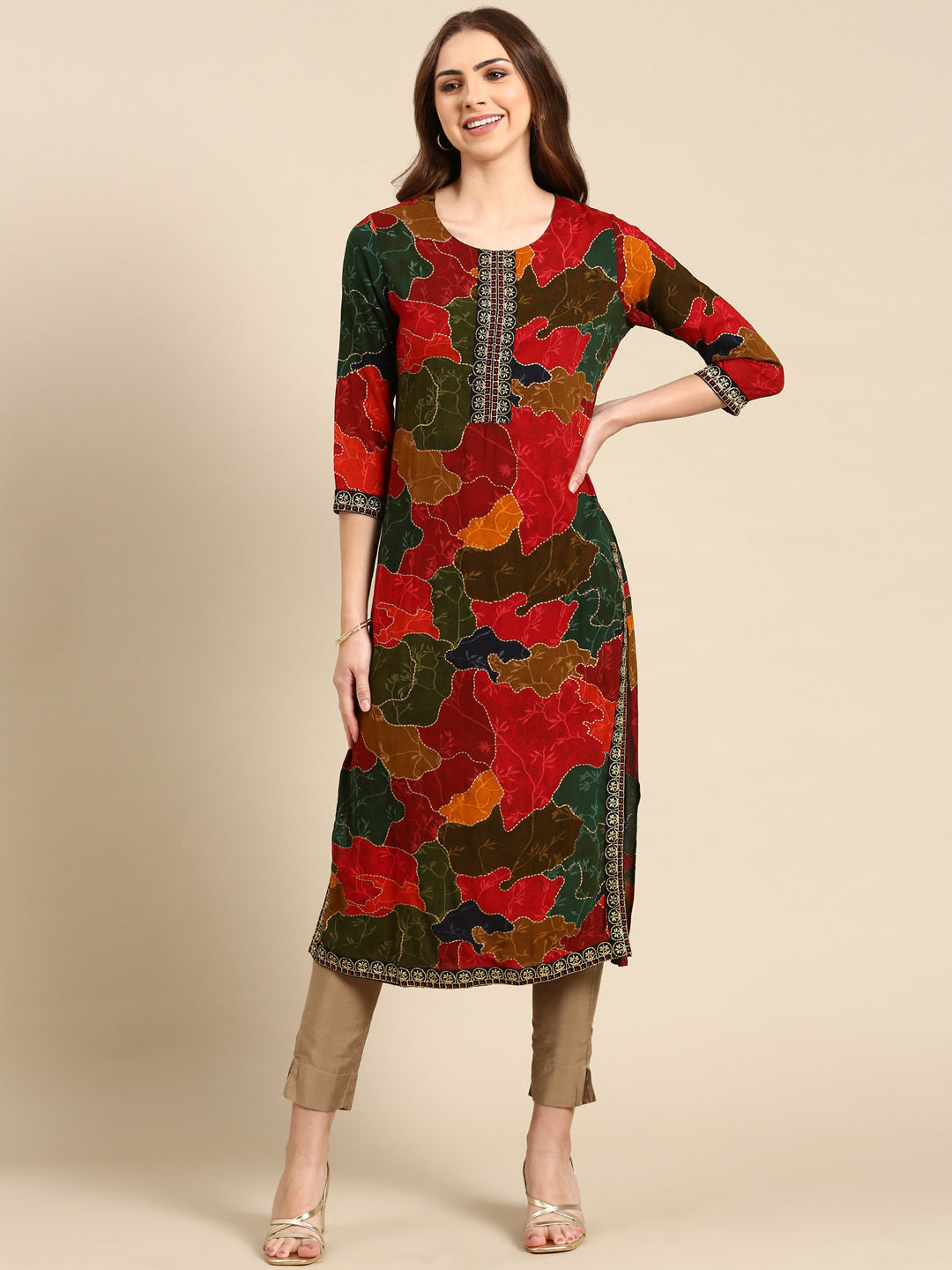 Women's Multi Printed Straight Kurta