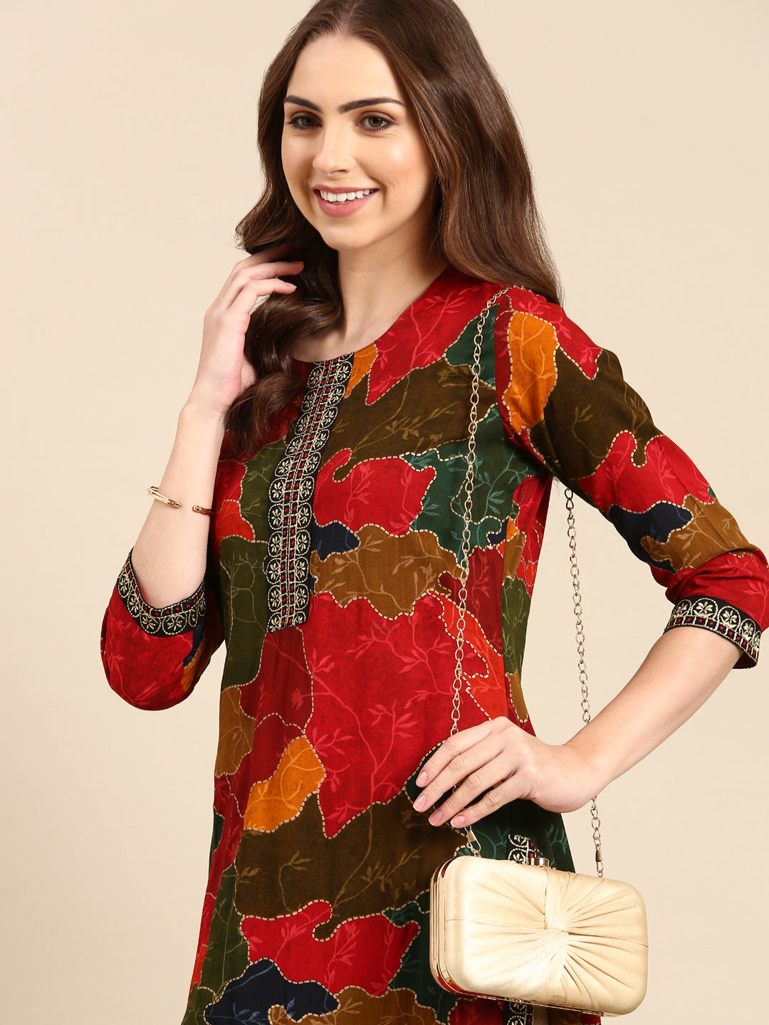 Women's Multi Printed Straight Kurta