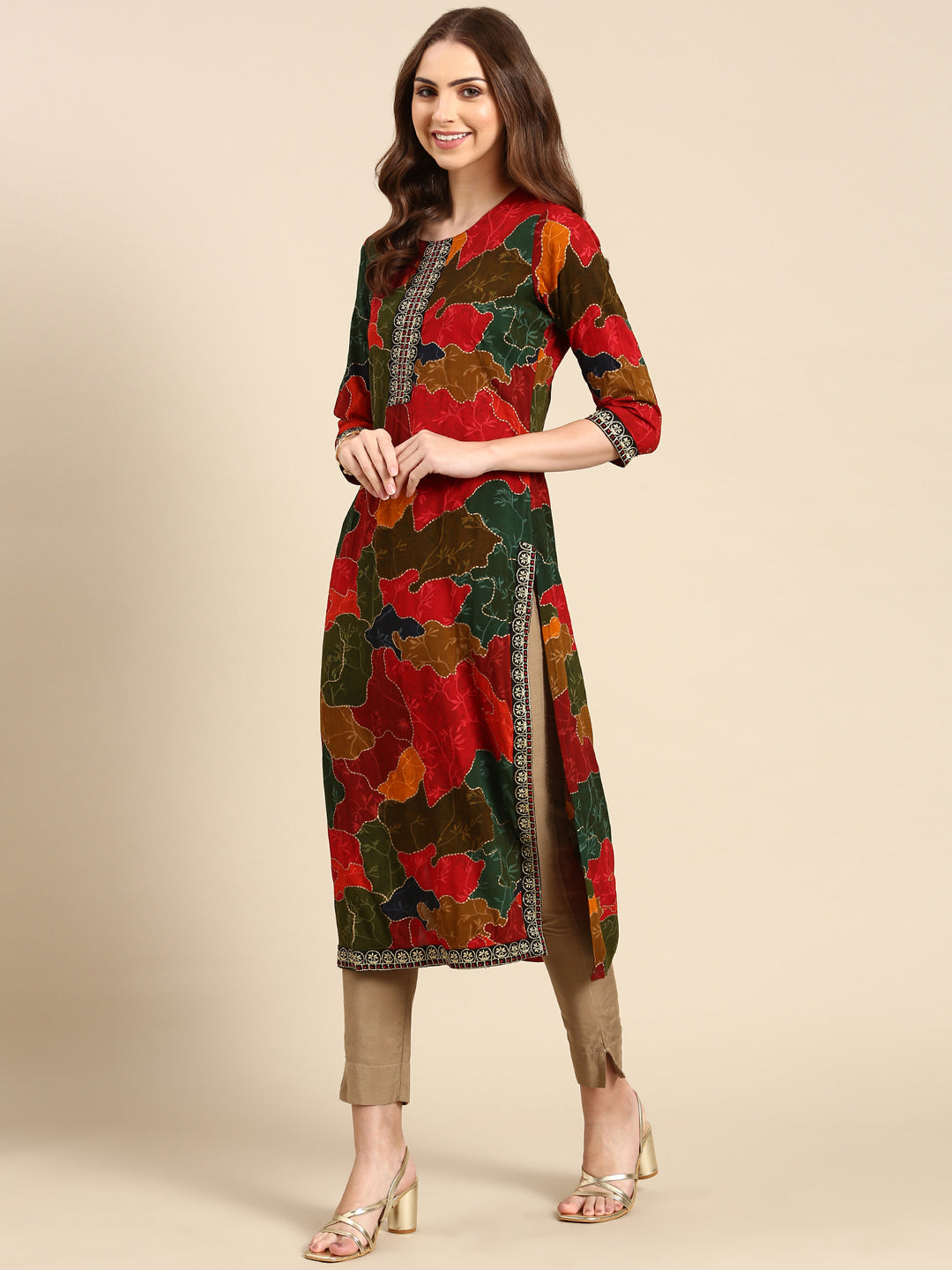 Women's Multi Printed Straight Kurta