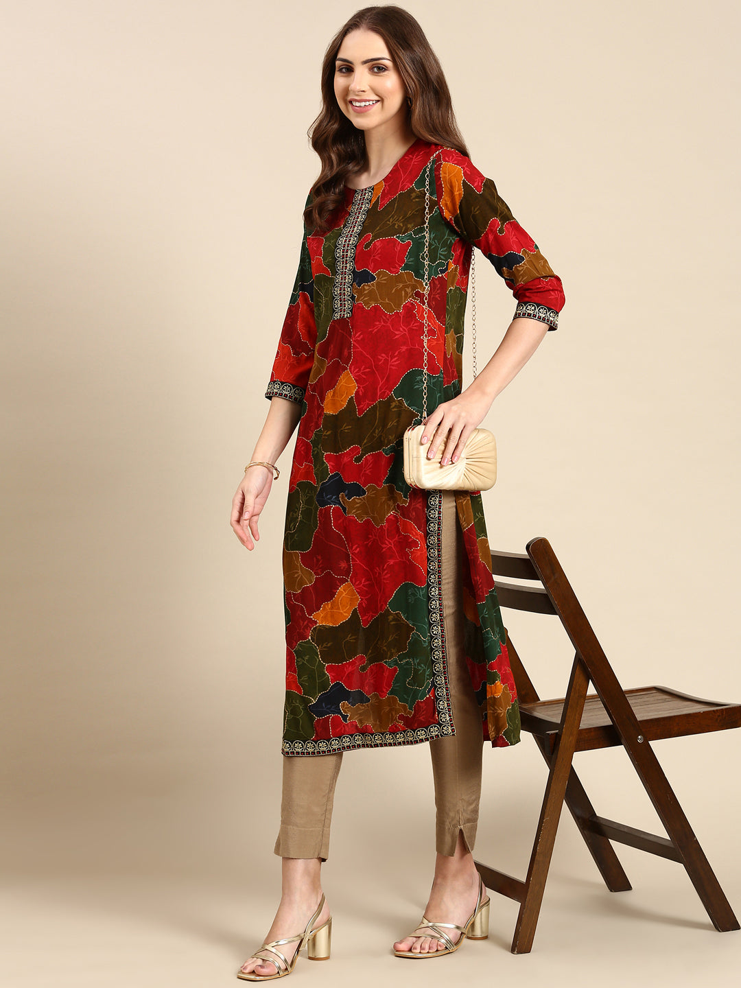 Women's Multi Printed Straight Kurta