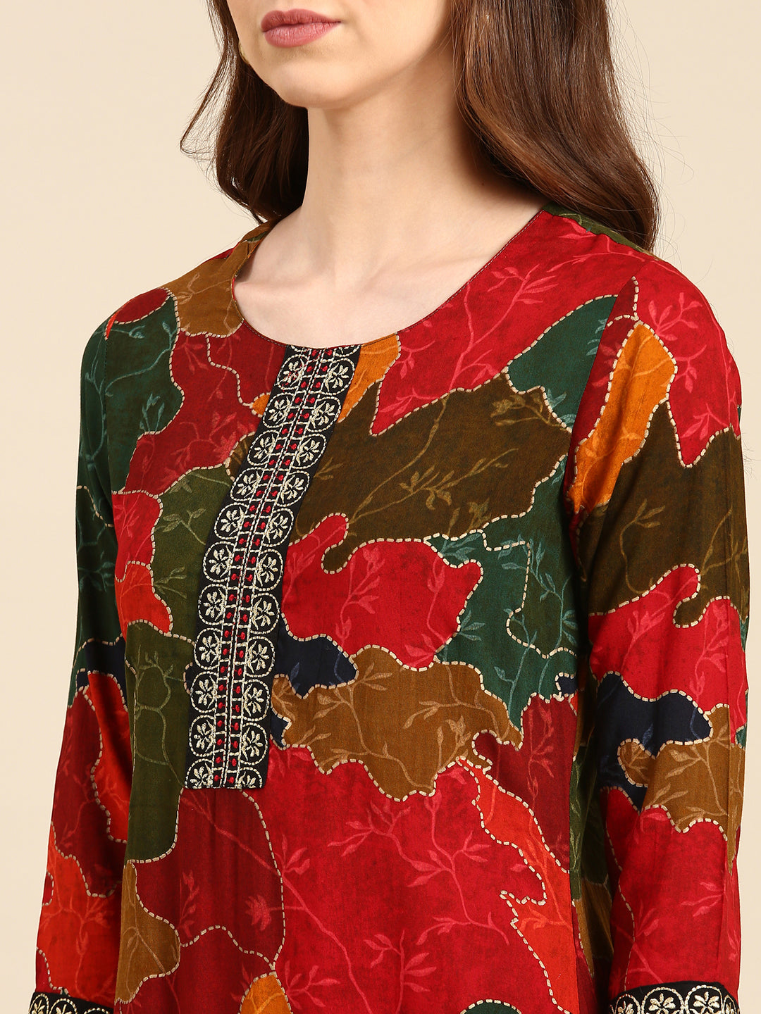 Women's Multi Printed Straight Kurta