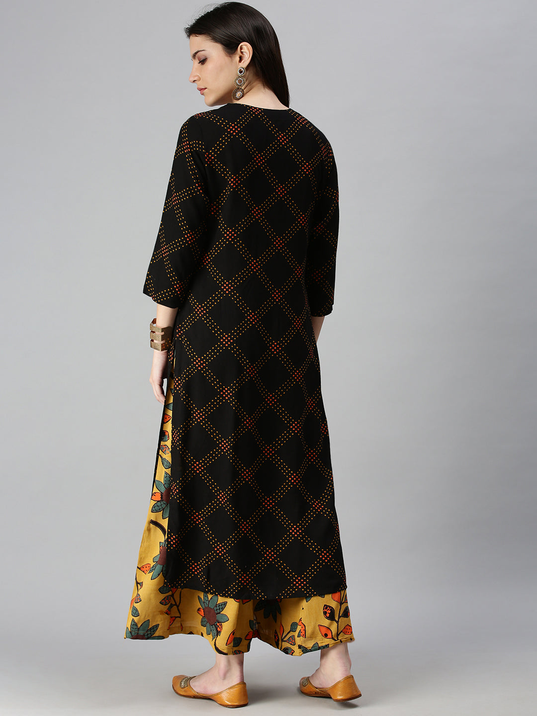 Women's Black Printed Kurta Set