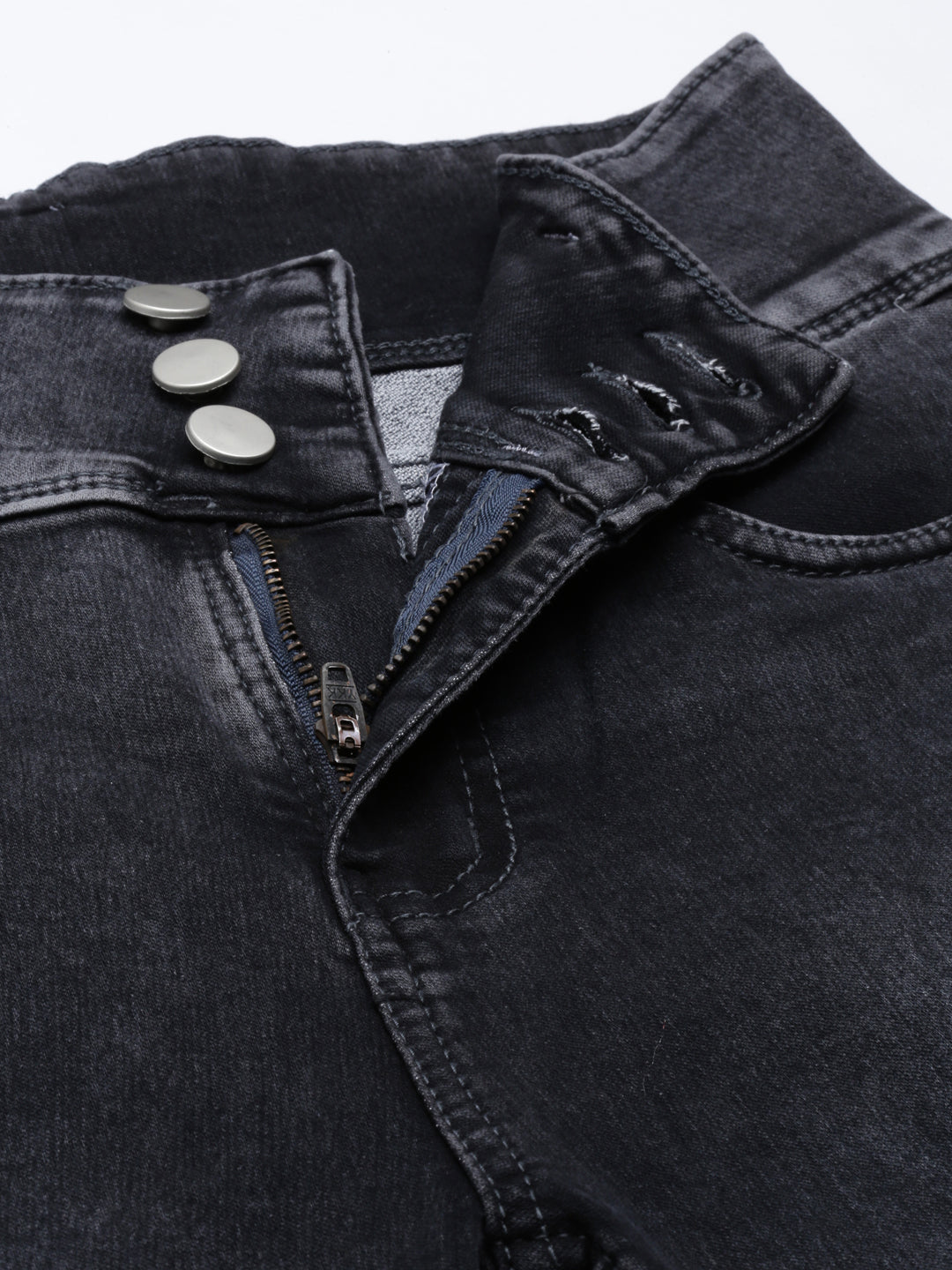 Women's Dark Grey Skinny Fit Light Fade Denim Jeans