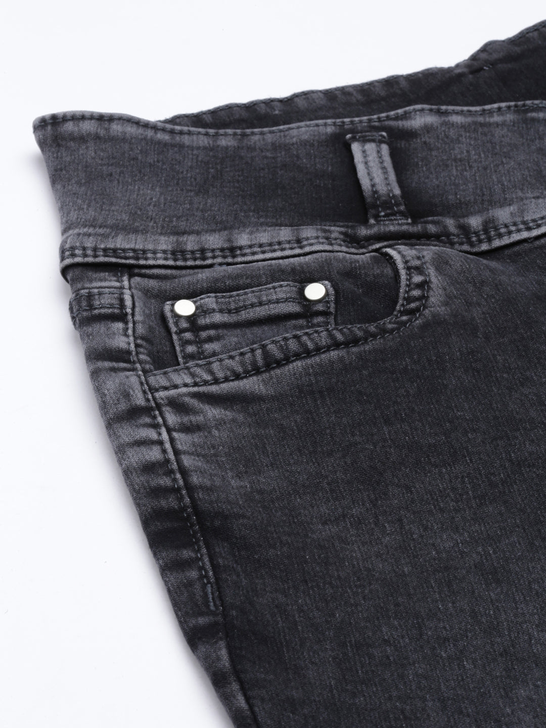 Women's Dark Grey Skinny Fit Light Fade Denim Jeans