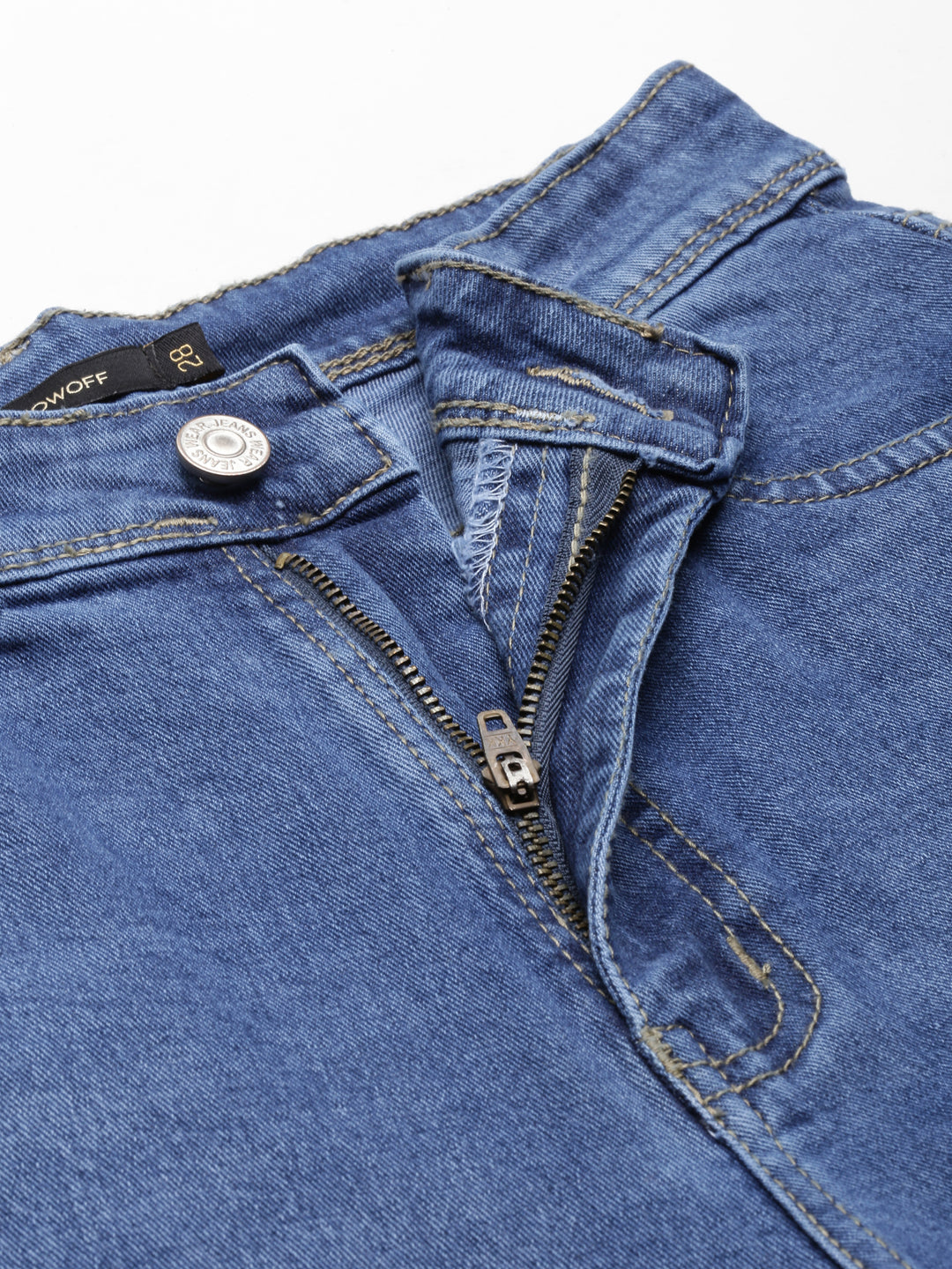 Women Blue Solid Flared Denim Jeans