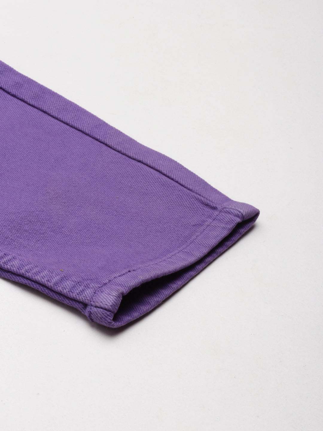 Women Lavender Solid Slim Fit Denim Jeans