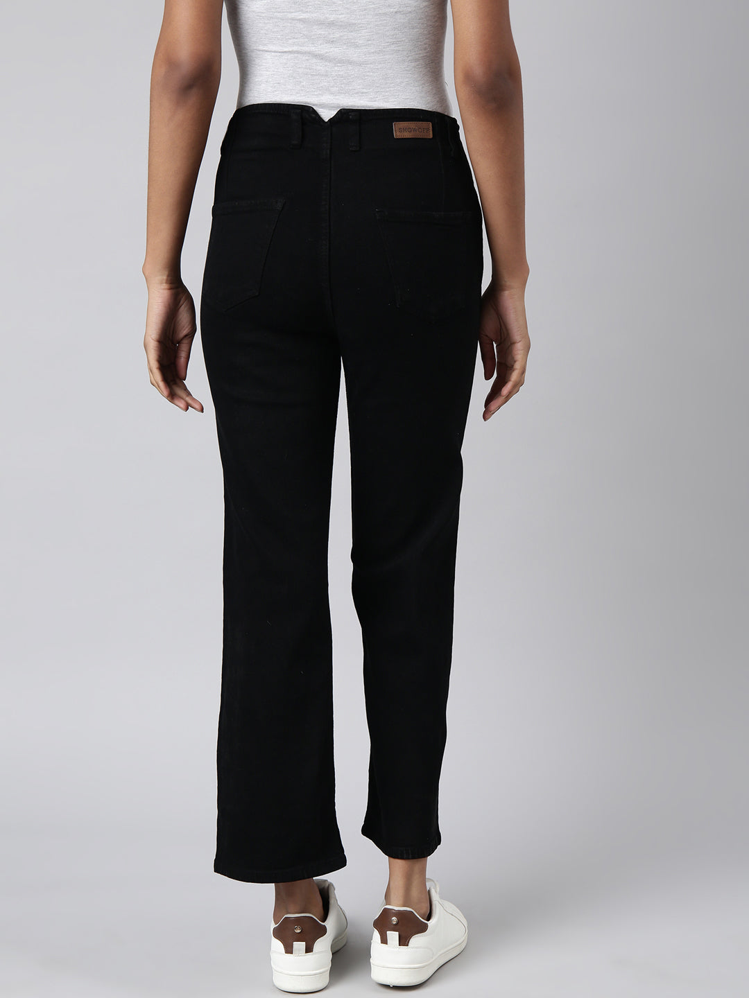 Women Straight Fit Denim Black Jean