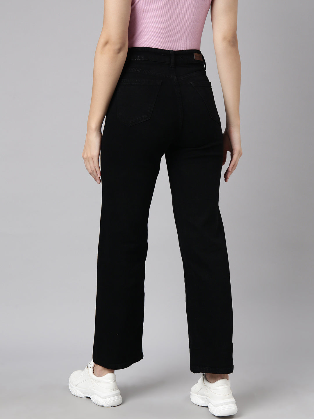 Women Straight Fit Denim Black Jean